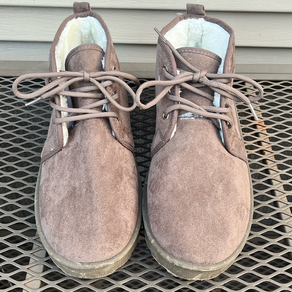 American Exchange faux fur lined men shoes size 12